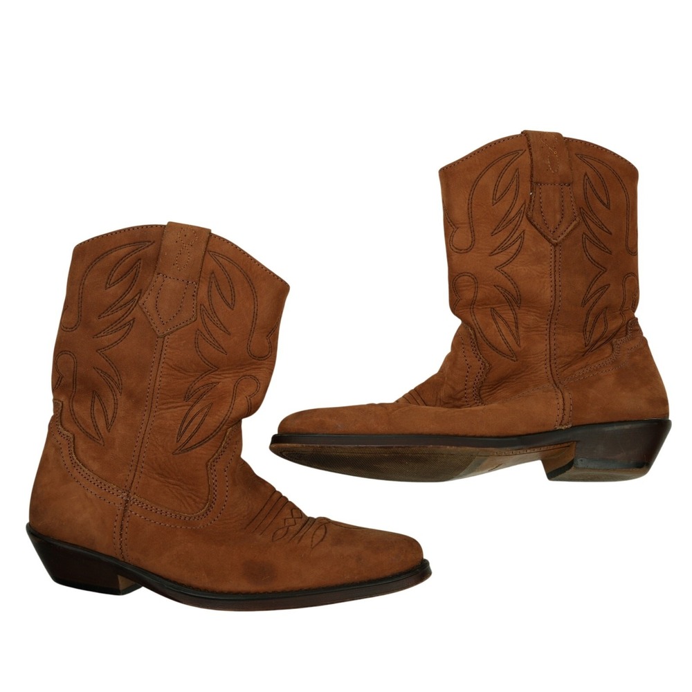 Nicole Boots‎ Womens 6 B Brown Leather Slouch Boots Made in Spain - Picture 7 of 12